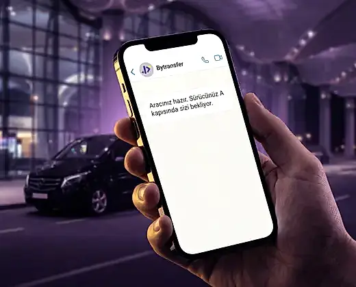 Bytransfer WhatsApp hattı üzerinden transfer rezervasyon onayı alan yolcu